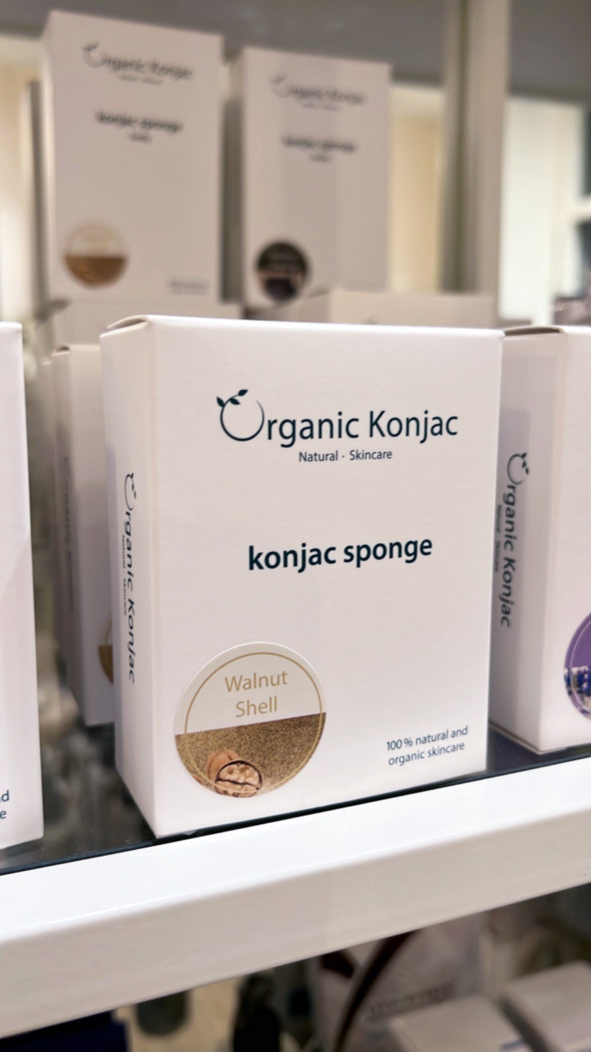 Konjac Sponge Walnut Shell - 100% natural and organic skincare!